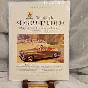 Sunbeam Talbot Advertisement / Country Life Coronation Issue Cover 1953